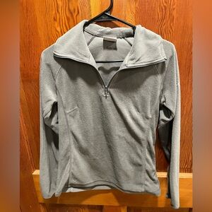 Columbia Women's Light Gray Quarter-Zip Fleece